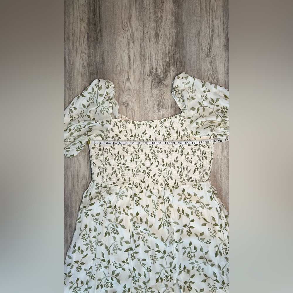 Reformation Floral Green Dress Size 3X - Picture 7 of 14